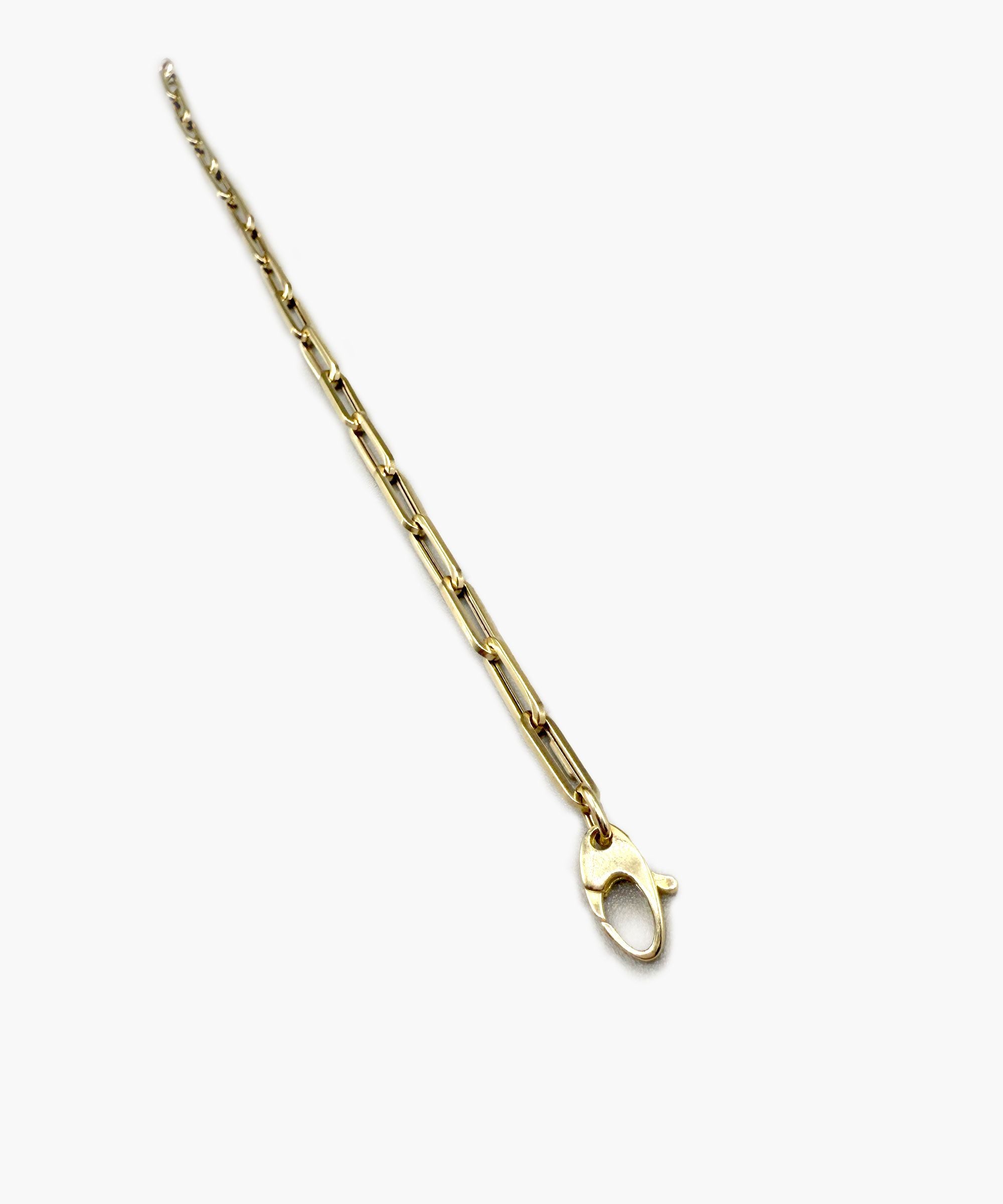 14K Gold Paperclip Bracelet