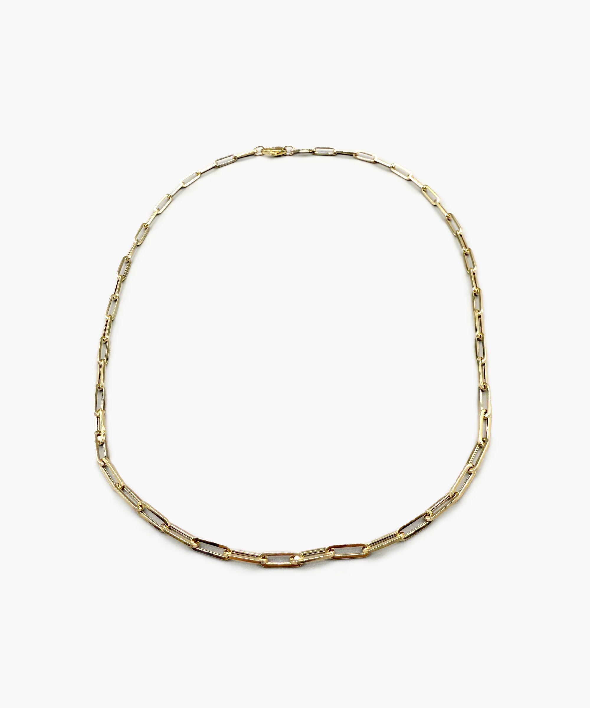 14K Gold Paperclip Necklace