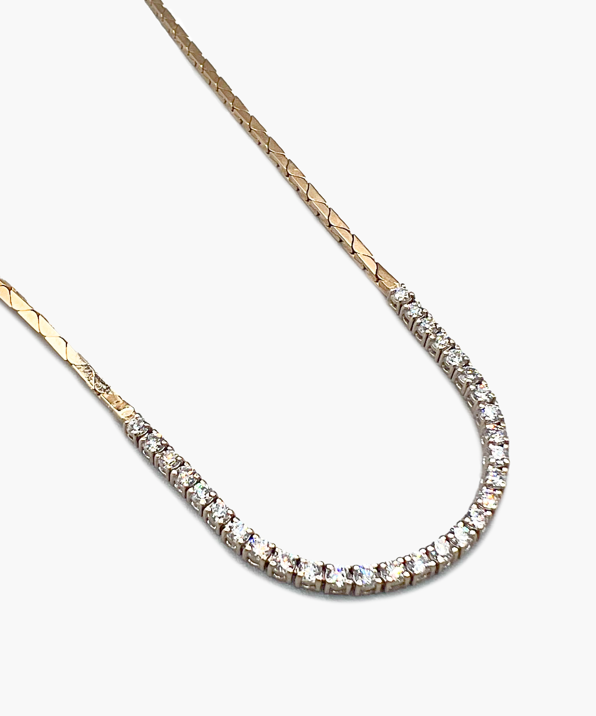 14K Yellow Gold & Diamond Necklace