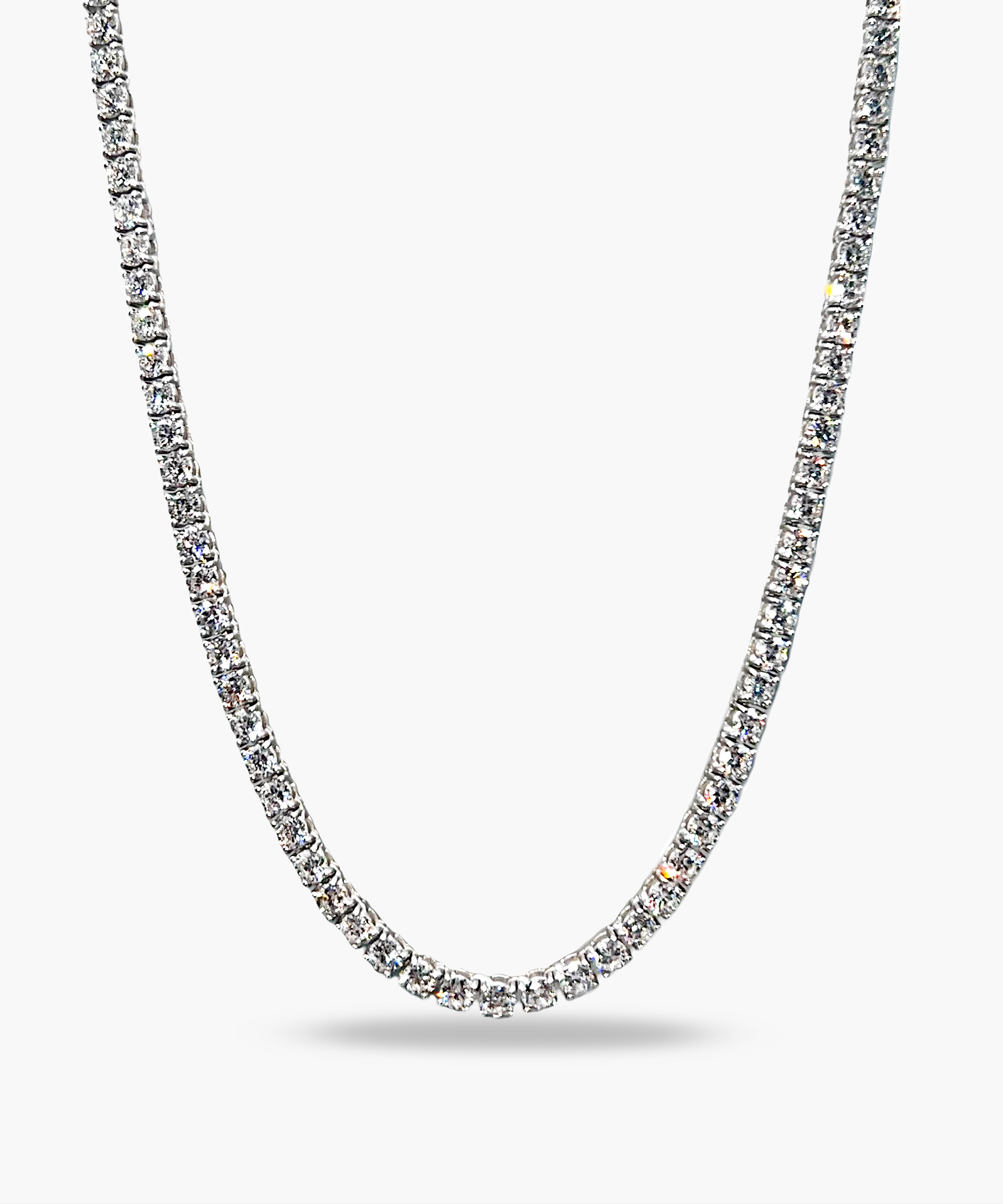 14K White Gold Diamond Necklace